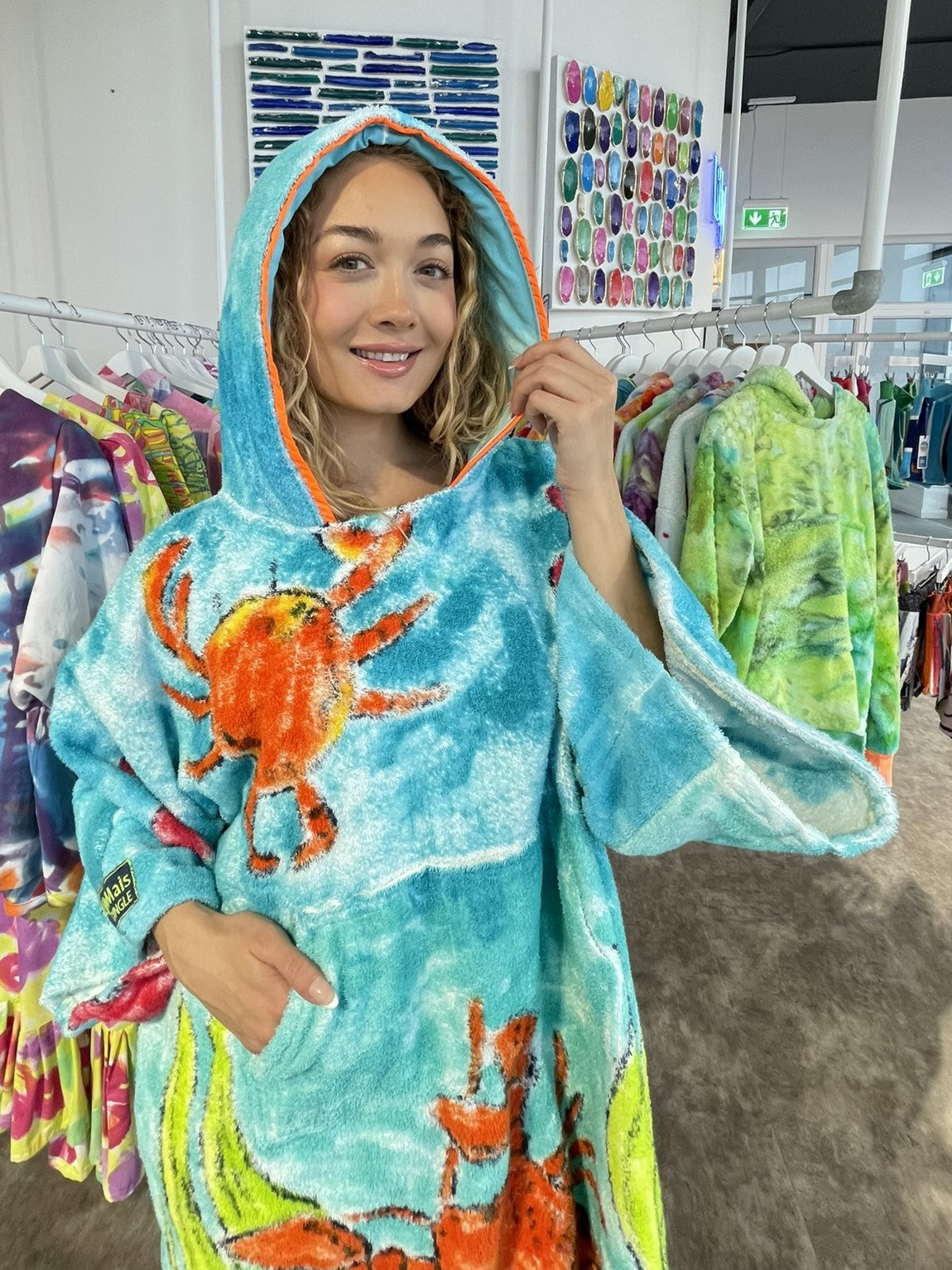 Handpainted Swim Poncho / Swimrobe