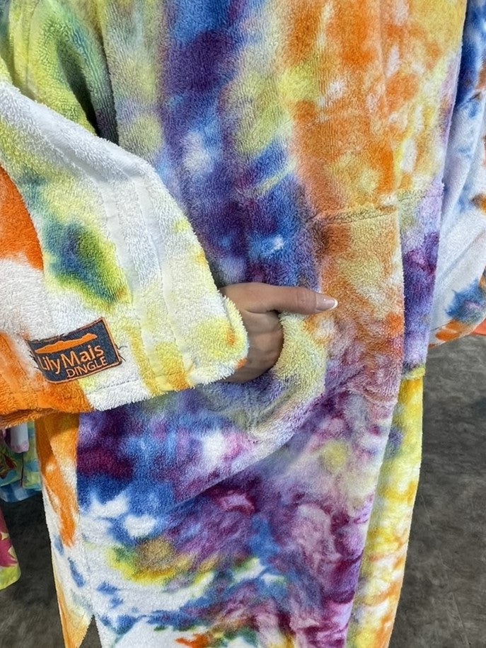 Ice-Dyed Swim Poncho / Swimrobe