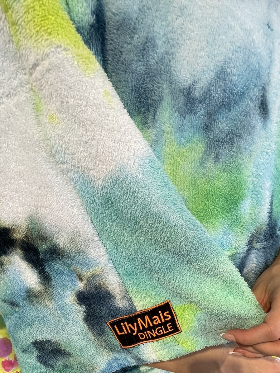 Ice-Dyed Swim Poncho / Swimrobe