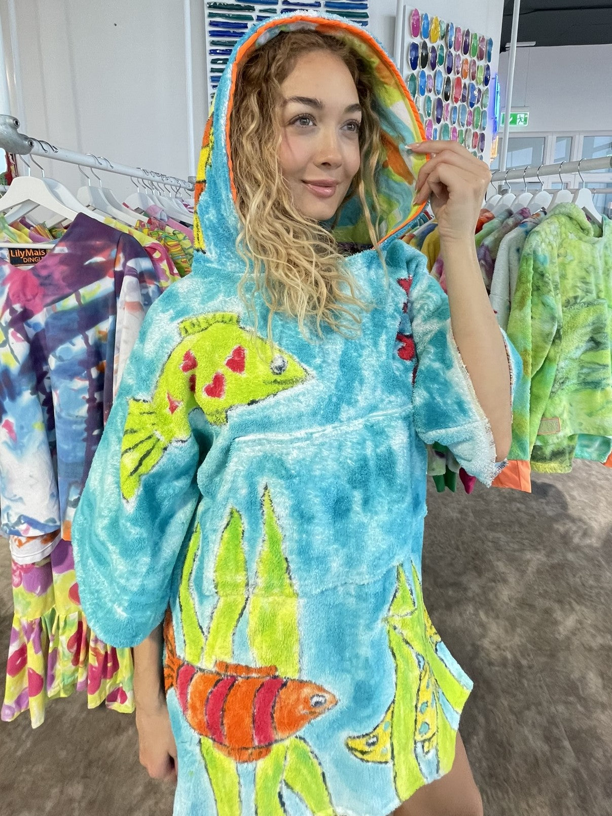 Handpainted Swim Poncho / Swimrobe