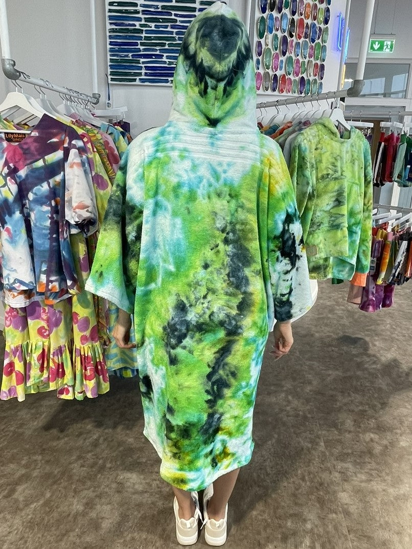 Ice-Dyed Swim Poncho / Swimrobe