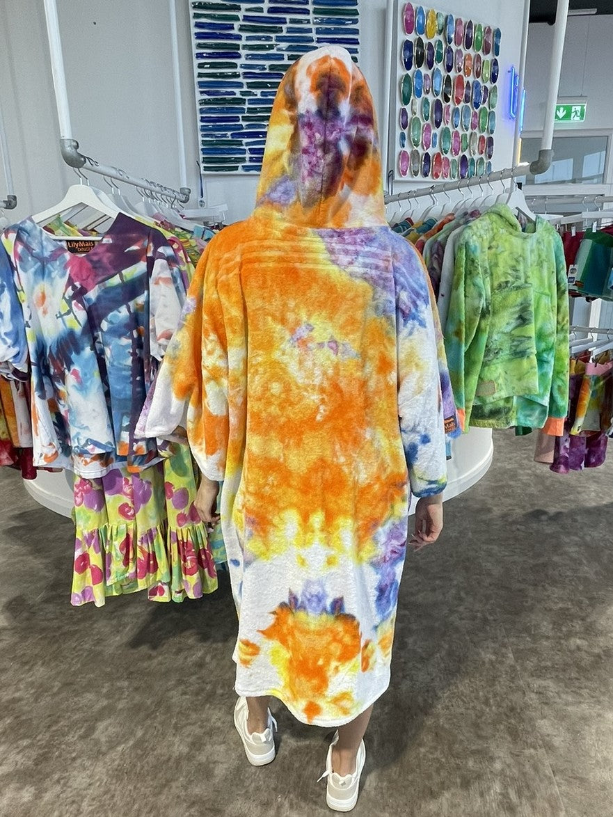 Ice-Dyed Swim Poncho / Swimrobe