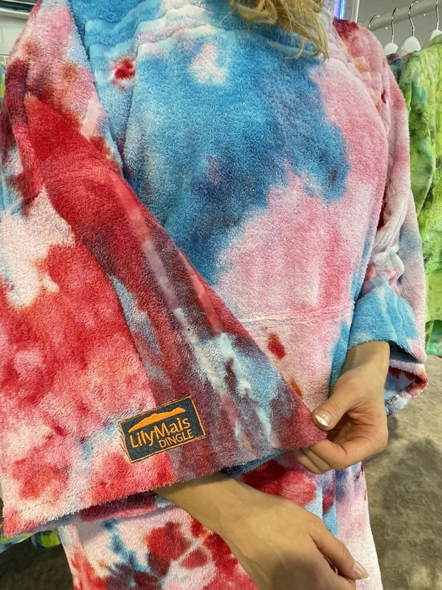 Ice-Dyed Swim Poncho / Swimrobe
