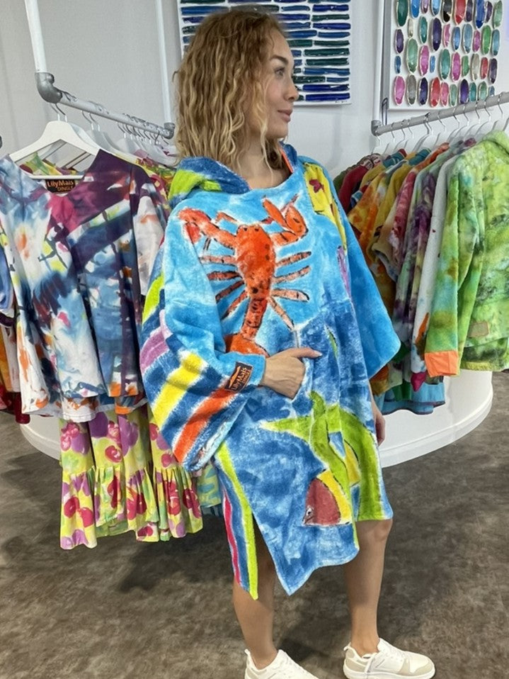 Handpainted Swim Poncho / Swimrobe