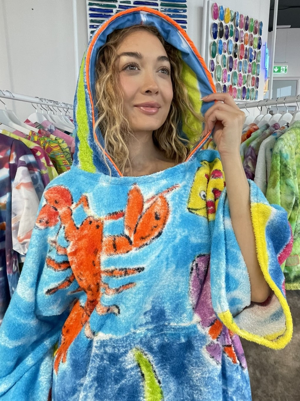 Handpainted Swim Poncho / Swimrobe