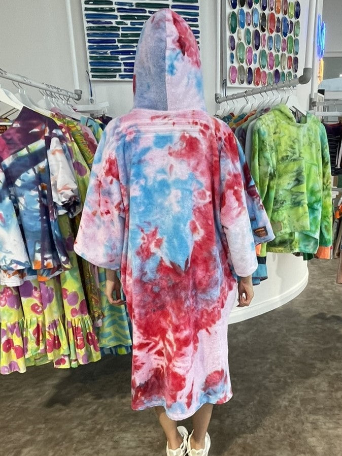 Ice-Dyed Swim Poncho / Swimrobe