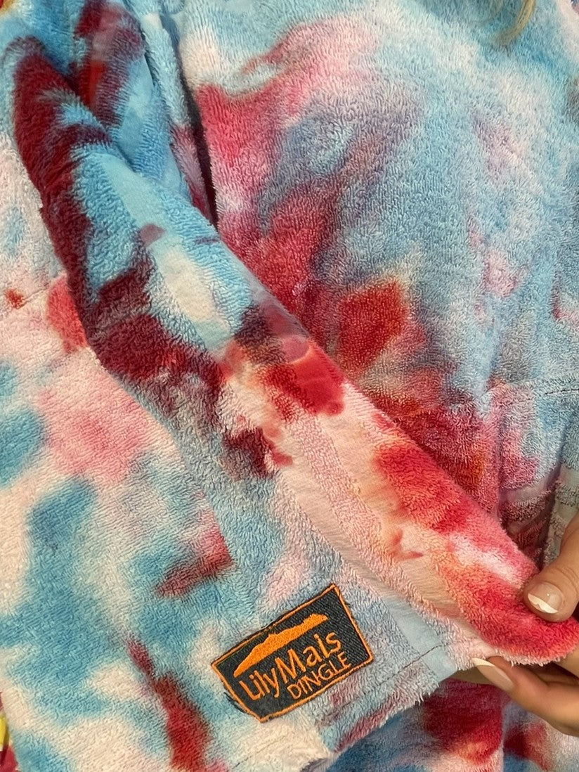 Ice-Dyed Swim Poncho / Swimrobe