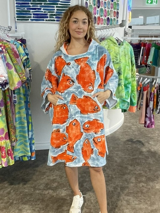 Handpainted Swim Poncho / Swimrobe