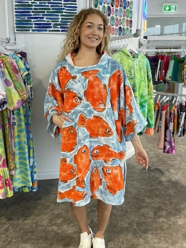 Handpainted Swim Poncho / Swimrobe