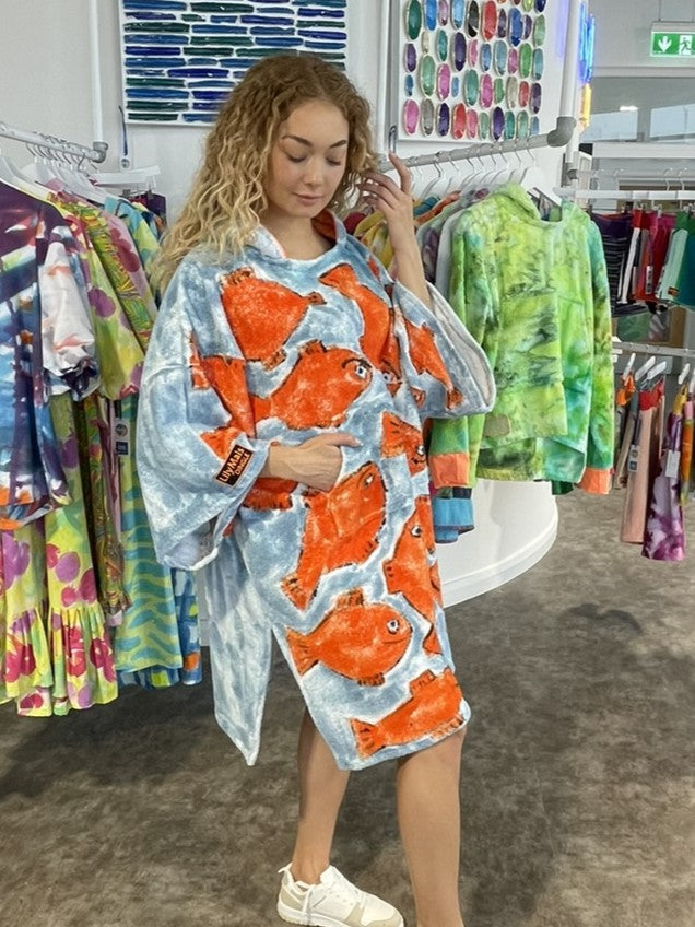 Handpainted Swim Poncho / Swimrobe