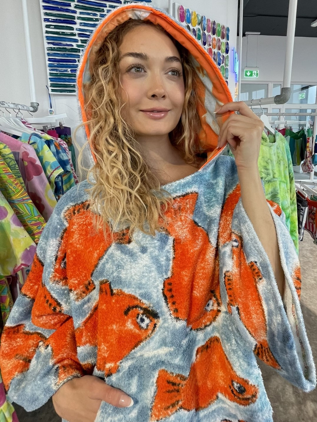 Handpainted Swim Poncho / Swimrobe