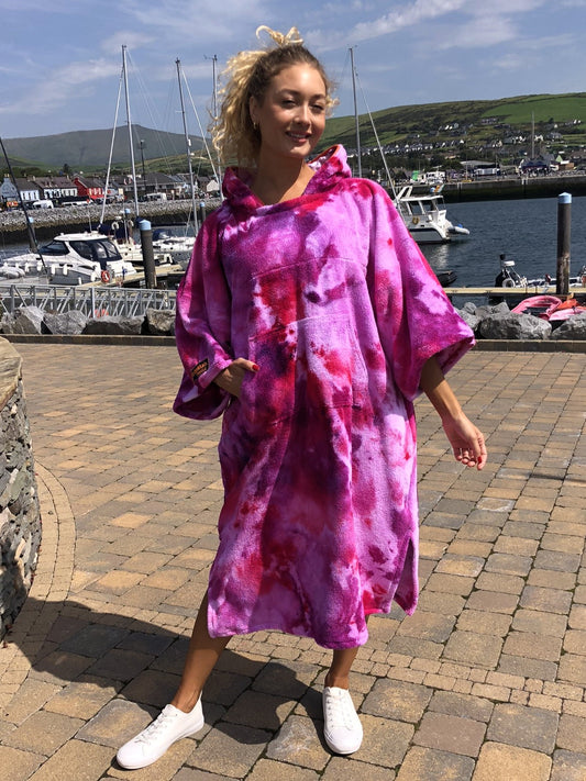 Ice-Dyed Swim Poncho / Swimrobe - Adult size