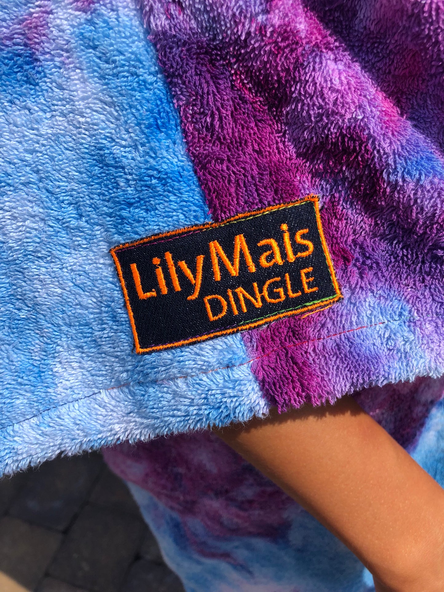 Ice-Dyed Swim Poncho / Swimrobe - Adult size